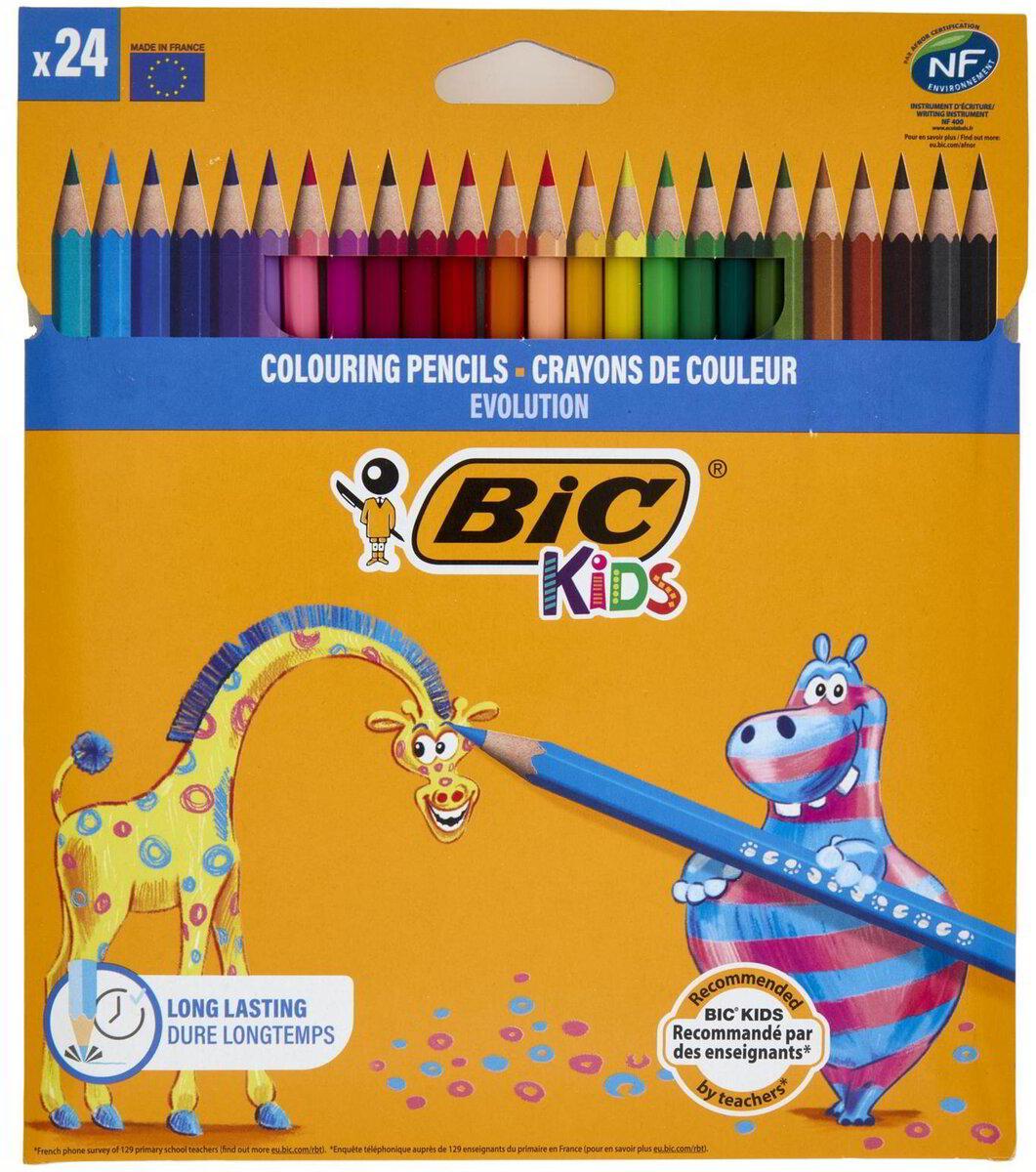 Bic Kids Evolution Matite Per Colorare, 24 pezzi