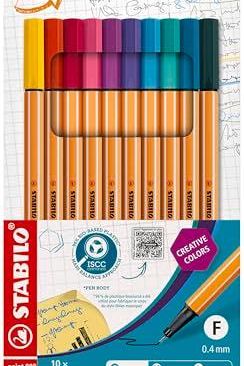 STABILO POINT 88 - 10 COLORI ASSORTITI