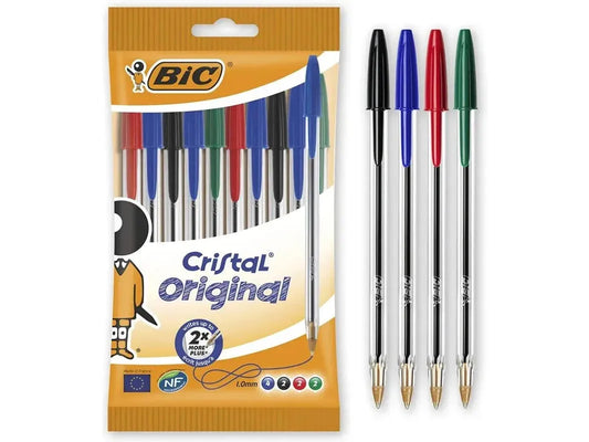 Bic Cristal Original 1.0 mm 4 blu 2 nere 2 rosse 2 verdi