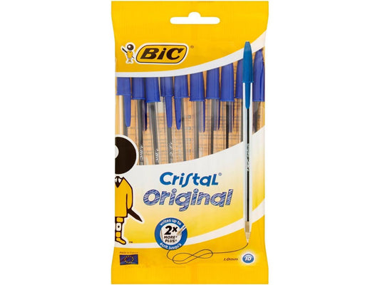 Bic Cristal original 1.0 mm 10 penne blu