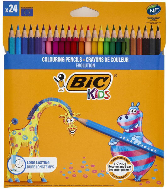 Bic Kids Evolution Matite Per Colorare, 24 pezzi