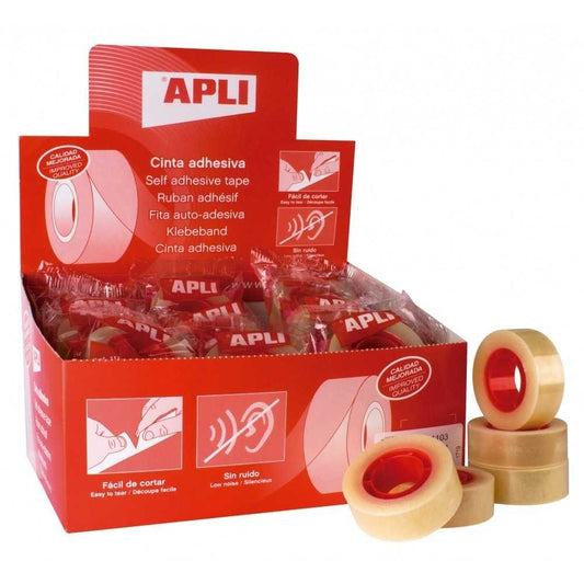 NASTRO ADESIVO TRASPARENTE APLI 19MM X 33M ESPOSITORE -35 pz