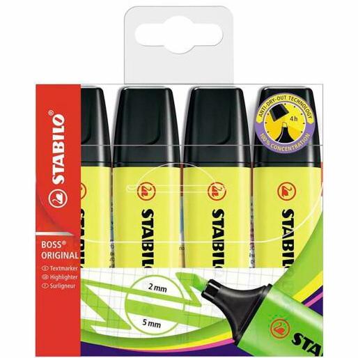 STABILO BOSS ORIGINAL GIALLO FLUO - 4PZ