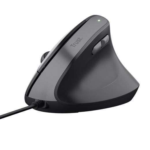 MOUSE ERGONOMICO VERTICALE TRUST BARRO II C/CAVO 800/2400 DPI NERO