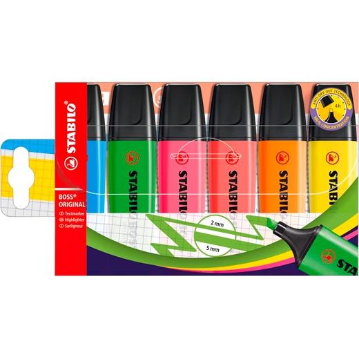 STABILO BOSS ORIGINAL 6 COLORI ASSORTITI FLUO