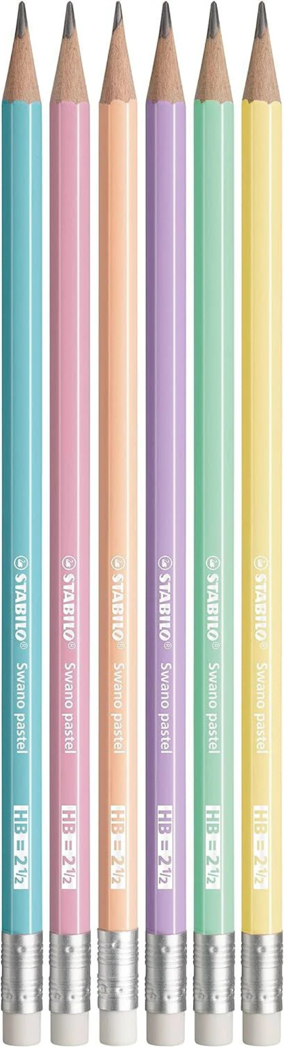 MATITA STABILO GRAFITE CON GOMMA SWANO PASTELLO