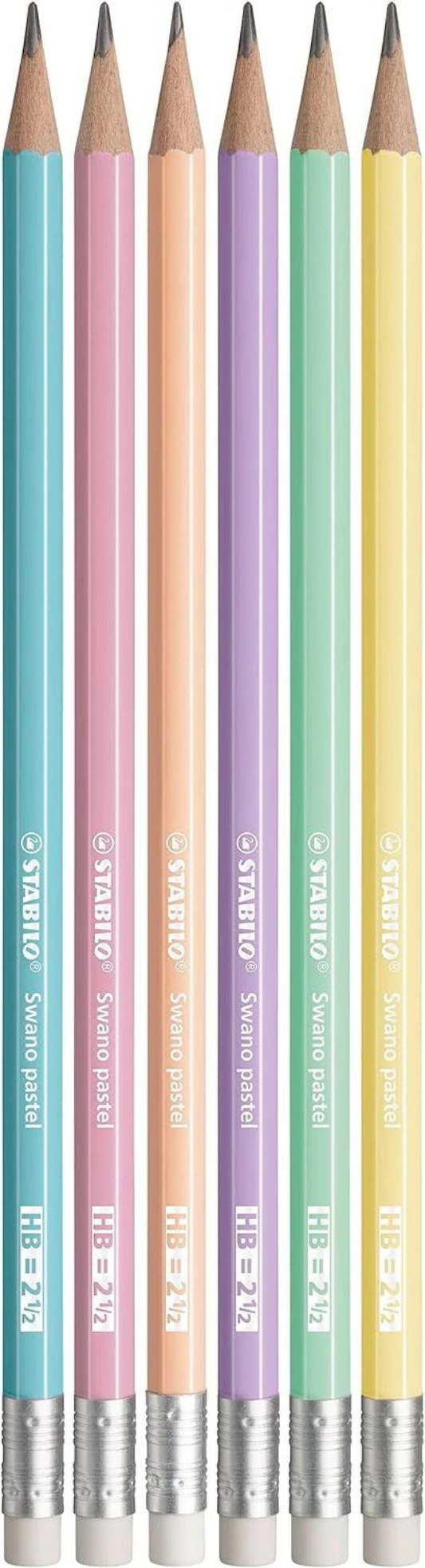 MATITA STABILO GRAFITE CON GOMMA SWANO PASTELLO